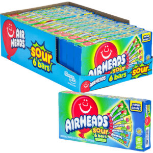 Airheads Sours 6 Bar Pack Theater Box 12ct
